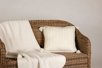 Coperta pura lana in tessitura a coste (CO 201)