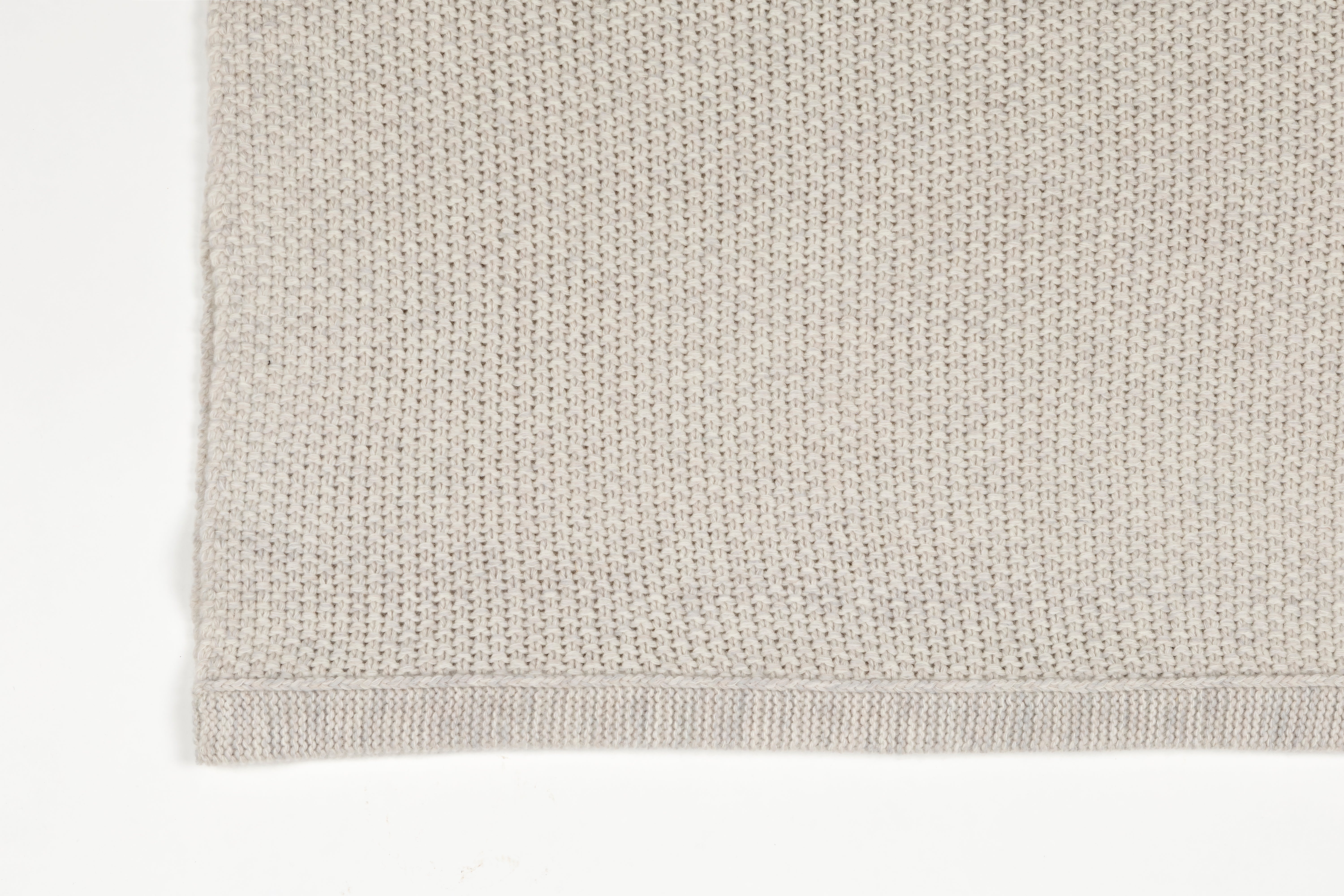 Merino wool and cashmere blanket with seed stitch (CO 206)