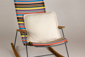 Cuscino in lana merinos in tessitura effetto bouclè (CU 101)