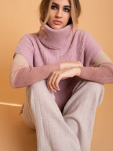 Gilet donna misto cashmere con collo alto