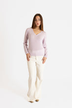 Maglia scollo V in puro cashmere