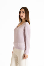 Maglia scollo V in puro cashmere