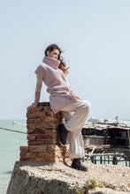 Gilet donna misto cashmere con collo alto