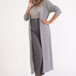Maxi cardigan without buttons