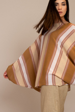 Striped cotton kimono