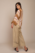 Striped cotton kimono