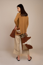 Cardigan with handmade three-color pockets