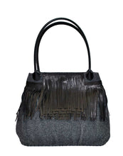 Cashmere and leather bag