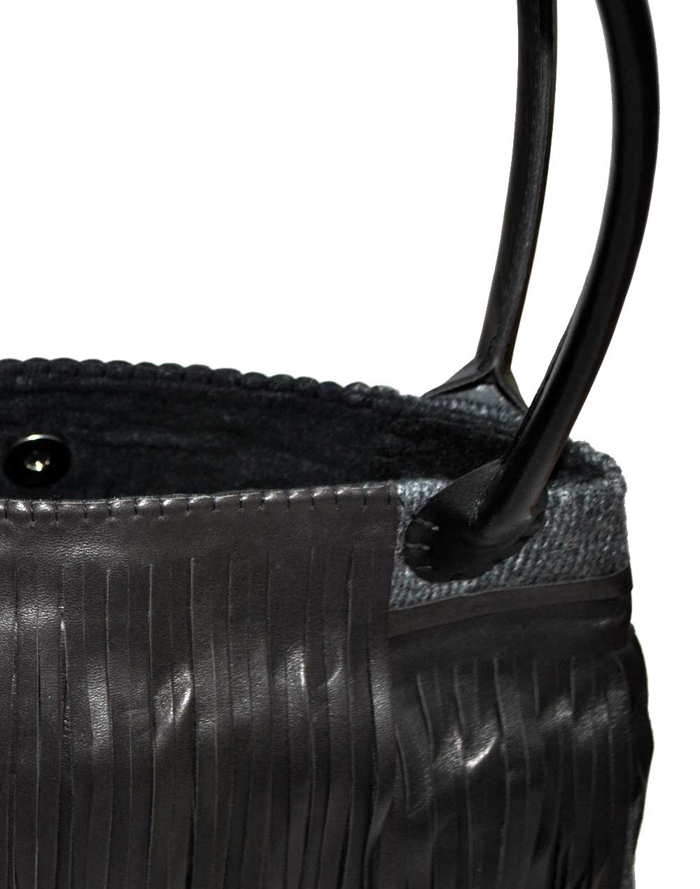 Cashmere and leather bag