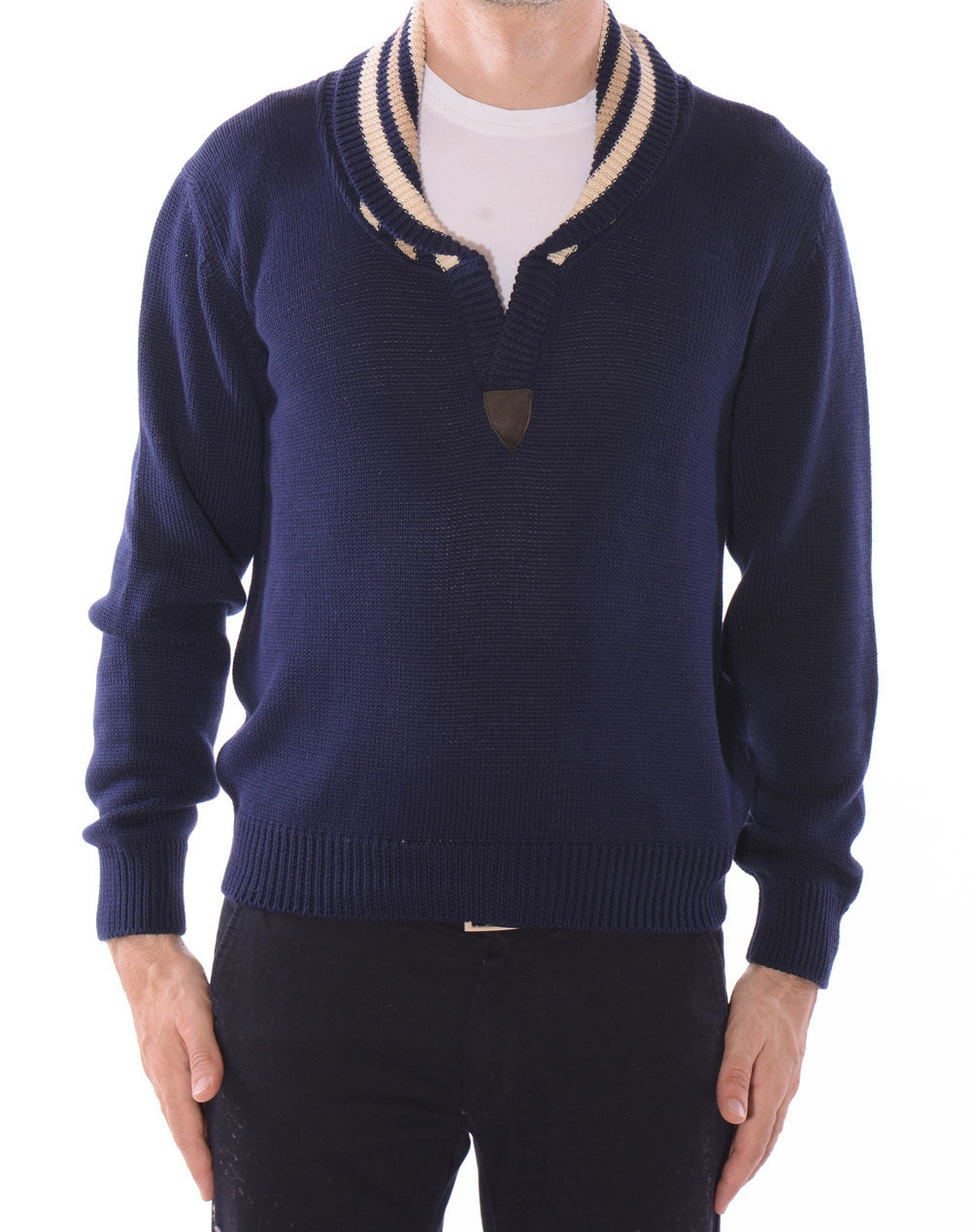 Shawl neck sweater